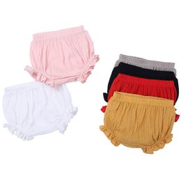 Shorts Toddler Kids Baby Boy Girl Solid Bottoms Cotton Linen PP Bloomers Children Summer Candy Colour Panties 9M24M 230613