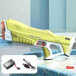 Sand Play Water Fun Electric Gun Toy Automatic Summer Strong Charging Energy Beach Outdoor Fight Toys R230613