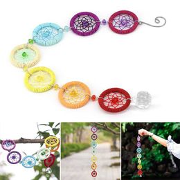 Garden Decorations Wall Hanging with Rainbow Chandelier for Party Home Decor Wind Chimes Hanging Decorations Crafts R230613