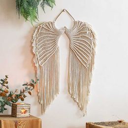 Garden Decorations Wall Hanging Angels Wing Woven Wall Decor Home Decoration Apartment Living Bedroom Dreamcatchers R230613