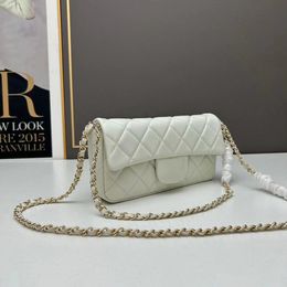10A 1:1 top Fashion diamond patterned sheepskin metal diamond sequin letter buckle open shoulder bag for women's classic flip bag designer luxury item