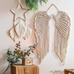 Decorações de jardim Asas de anjo tecido de algodão tecido à mão para pendurar na parede decoração de casa infantil decoração de quarto infantil R230613