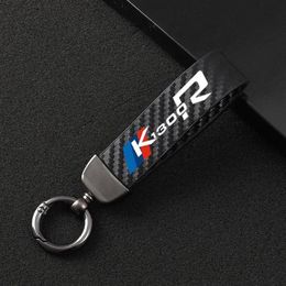 Keychains Fashion Motorcycle Carbon Fibre Leather Rope Keychain Key Ring For K1300R K1300 R Accessories86433982358