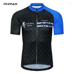 Racing Jackets PHMAX Cycling Jersey Men Summer Quick-Dry Bicycle Shirt Short Sleeves Downhill MTB Road Bike Clothing