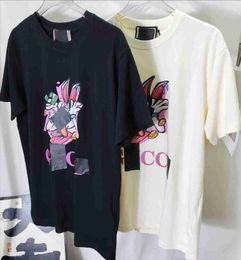 Men's T-Shirts designer Spring Summer New Year of the Rabbit Limited mockery Print Loose Cotton Short Sleeve T-shirt 5XHV