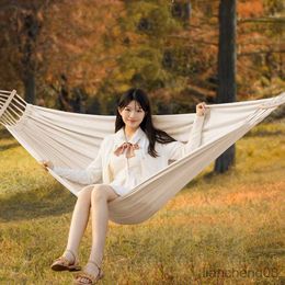 Hammocks Outdoor Hammock Garden Camping Backyard Comfortable Cotton Hammocks With Tree Strap R230613