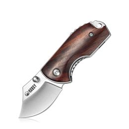 KUBEY KU113 Mini Folding Knife Compact EDC and Gentleman039s Pocket Knife with Wooden Handle for Camping Hunting and DIY9932525207q