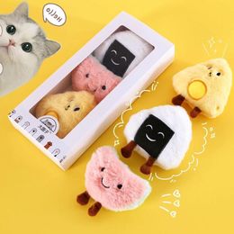 Toys Pet Cat Plush Toy Cat Squeaky Toy with Catnip Kitten Toys Builtin Bell to Make Sounds Cute Interactive Pet Toys Cat Supplies