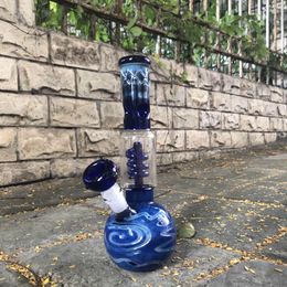 29cm Glass Bong Coil Philtre Smoking Hookah Water Pipe Bubbler Percolator Bongs with Downstem 14mm Male Tobacco Bowl