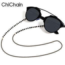 Eyeglasses chains Elegant Clear Zicron Crystal Beaded Lanyand for Glasses Sunglassess Chain Eyeglasses Strap Rope Eyewear Cord Accessories 230612