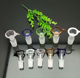 Glass Smoking Pipes Manufacture Hand-blown bongs New Colorful Rock Hook Glass Adapter