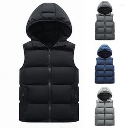 Men's Vests 2023 Mens Winter Casual Jacket Cotton Thermal Vest Male Fashion Sleeveless Hunting Thicken Waistcoat Heated Coats Men