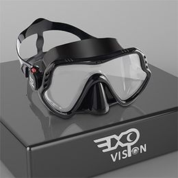 Diving Masks EXP VISION Snorkel Diving Mask Professional Snorkelling Mask Gear Ultra Clear Lens with Wide View Tempered Glass Goggles 230612