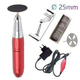 Nail Art Kits 25mm Drill Machine Kit 100pcs Manicure Sandpaper Hollow Disc Cuticle Callus Electric File Pedicure Tool Foot Grinder 230613