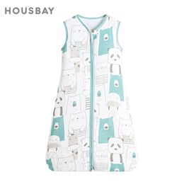 Sleeping Bags Baby Bag For born Wearable Blanket 05 Tog Summer 100% Cotton Print Vest Sleep Sack Boys Girls 03 Years 230613