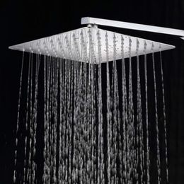 Bathroom Shower Heads 1Pc 46810 Inch Stainless Steel Square Round Waterfall Shower Heads For Bathroom Overhead Wall Ceiling Mounted Rainfall Head 230612