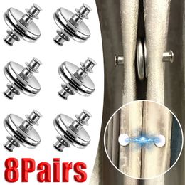 Curtain Poles 8Pairs Magnetic Button Room Accessories Nail Free Window Screen Decorative Adjustment Magnet Detachable Buckle 230613