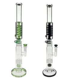 Vintage Premium Freezable Glycerin Glass Bong Water Hookah Smoking Pipe 21inch Original Glass Factory Made can put customer logo by DHL UPS CNE