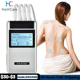 Other Massage Items 15 Mode Electric Tens Muscle Stimulator Ems Acupuncture Body Digital Therapy Machine Electrostimulator Care 230613