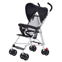 Simple Children's Super Lightweight Foldable Stroller Baby Umbrella Cart Shock Absorber Mesh