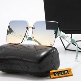 Classic Brand Retro Women Rectangle Sunglasses Designer Eyewear Gold Metal Frame Mirror Sun Glasses Men Borderless width of large Box 2024 Gift AA