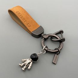 Key Rings Car Keychain Astronaut Pendant Leather Key Chain Ring Ornaments Creative Gifts for Men and Women Keychain Accessories 230614