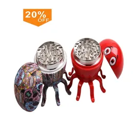 Smoking Accessories Raw zinc alloy octopus Grinder Tobacco Grinders smoke accessroy herb 4 Layers Herbs Crusher Colourful Grinders Factory price