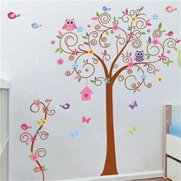 flower tree wall decal colorful hot sells wall decals zooyoo7250 home decorations diy pvc removable wall stickers for kids room