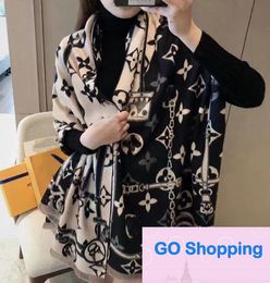 Classic Women's High-End Letter Scarf Winter All-Matching Cashmere-like High-End Shawl Factory Wholesale Warm Scarf