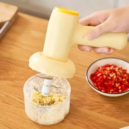 1pc 2-in-1 Garlic Cutter, 304 Egg Beating Machine, Electric Household Automatic Small Mini Stirring Cream Baking Beating