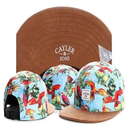 Cayler Sons 5 Panel Snapback Şapkalar Çiçek Maple Yaprakları Hip Hop Erkek Kadınlar Moda Beyzbol Kapakları Gorras Boys Sport4985471257J