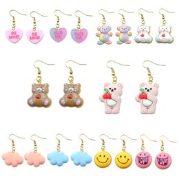 Charm Heart Bear Cloud Earrings Face Drop Earring Costume Trendy Style Woman Girl Jewellery Dangle Delivery Smtdh