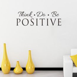 Think Do Be Positive Quote Wall Sticker Home Decor Removable Wall Stickers Home Decor Living Room Art Sticker Mural