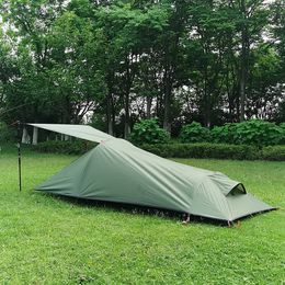 Tents and Shelters Ultralight Outdoor Camping Tent 1 Person Camping Tent Water Resistant Tent Aviation Aluminium Support Portable Sleeping Bag Tent 230613