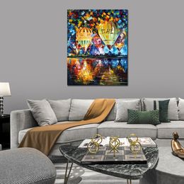 Famous Knife Painting on Canvas Balloon Festival Hand Painted Serene Landscapes Modern Wall Art