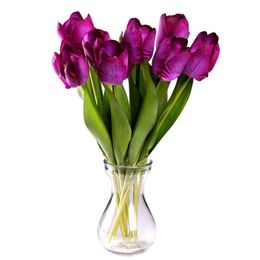 Dried Flowers 1PCS Artificial Silk Real Touch Tulip Bouquet Mariage Decor Diy Home Wedding Decorations Fake Flower
