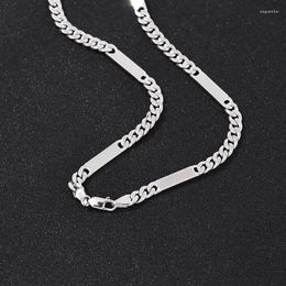 Chains BOCAI Pure S925 Silver Jewellery Retro Hip-Hop Widening Clavicle Chain Personalised Thick Men's Necklace Boyfriend Gift