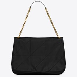 Fashion Shoulder Bag Outdoor Women's Tote Bag Quilted Pattern Design Metal Logo Leather Handbag