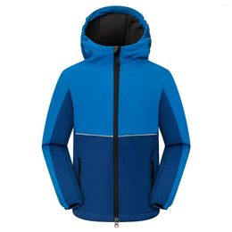 Men's Jackets Boys Girls Outdoor Windbreaker Waterproof Softshell Jacket 2001#