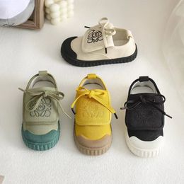 Sneakers Baby Solid Colour Canvas Low top Boys and Girls Shoes Soft Bottom Breathable Children's Biscuit Cloth 230613