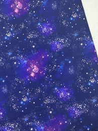 Fabric Universe Galaxy Night Sky Dark Blue Astronomy Milk Way Flare Star Cotton Fabric Sewing Cloth Dress Textile Tissue 230613