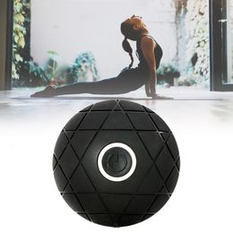 Yoga Balls 3 Gear Usb Electric Massage Ball Rubber Vibration Muscle Massager Fitness Exercise Yoga Fascia Handball Pilates Sensory Balls 230613