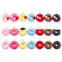 Charms 21X26Mm Kawainuts Food 3D Resin Keychain For Ear Jewellery Making Cute Charm Accessories Supplies Drop Delivery Smtz7
