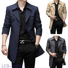 Men's Trench Coats Men Quality Male Fashion Outerwear Jackets Extra-long Velvet Windbreaker Size M- 8xl