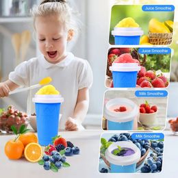 1pc/2pcs Smoothie Machine Smoothie Maker Cup, Slushie Maker Cup With Cup Brush And Straw