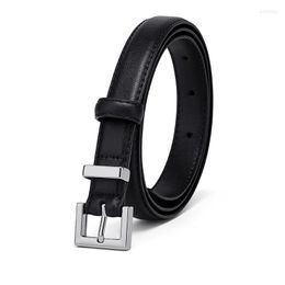 Belts Cnoles Black Ladies Belt Leather Brand Designer Fashion Casual Pin Buckle Girl Jeans Dress For Women