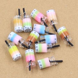 Charms Symphony Colorf Milk Tea Glass Pendant Crafts Making Findings Handmade Jewelry Diy For Earrings Necklace Drop Delivery Smtjx