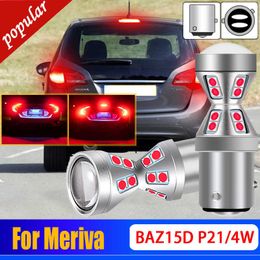 New 2Pcs High Bright Canbus No Error P21/4W 566 LED Stop Brake Light Bulbs BAZ15d Lamp For Vauxhall Meriva 1.3CDTi 1.7CDTi 2011-2018