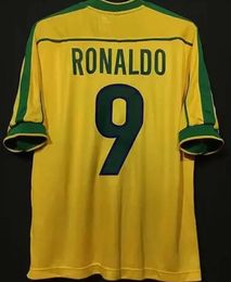 1994 1998 2002 BrAsilS maglie da calcio retrò R.Carlos Romario Ronaldinho ADRIANO BEBETO Maglia da calcio da uomo maglia kit uniforme da maglia da piede