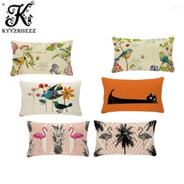 Pillow Animal Bird Cover Dachshund Dog Case Geometry Classic Couch For Sofa With Flamingo 30X50Cm Polyester